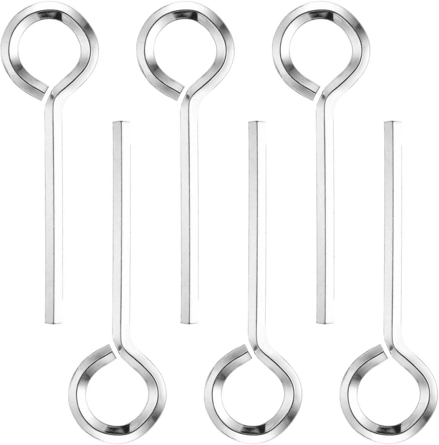 (5/32") Standard-sechskantschlüssel, 6er-packung Massive Stahlschlüssel Mit O-ring Und Vollständiger Öse Für Druckstangen, Notausgangsvorrichtungen