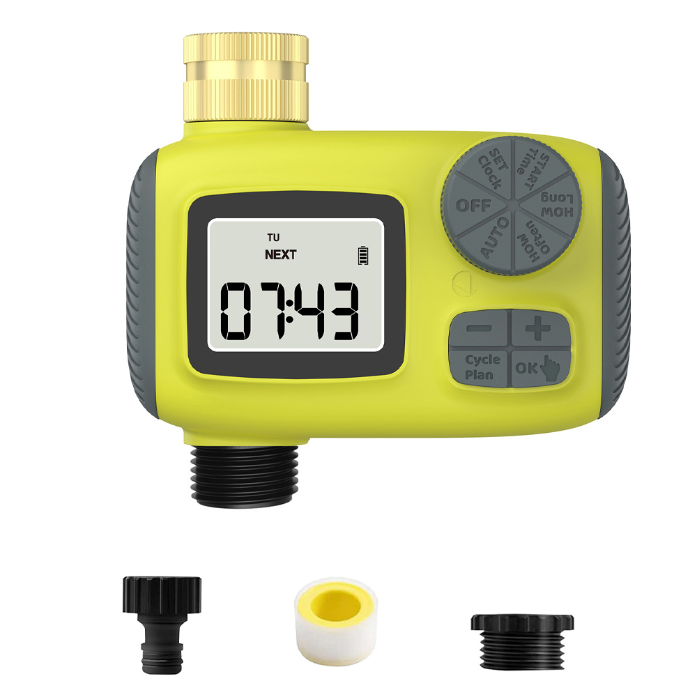 Der Neue Automatische Bewässerungstimer Mit Lcd-bildschirm Und Manueller Taste Zur Einfachen Einstellung Ist Für Bewässerungssysteme Für Rasenflächen Und Gärten Geeignet.