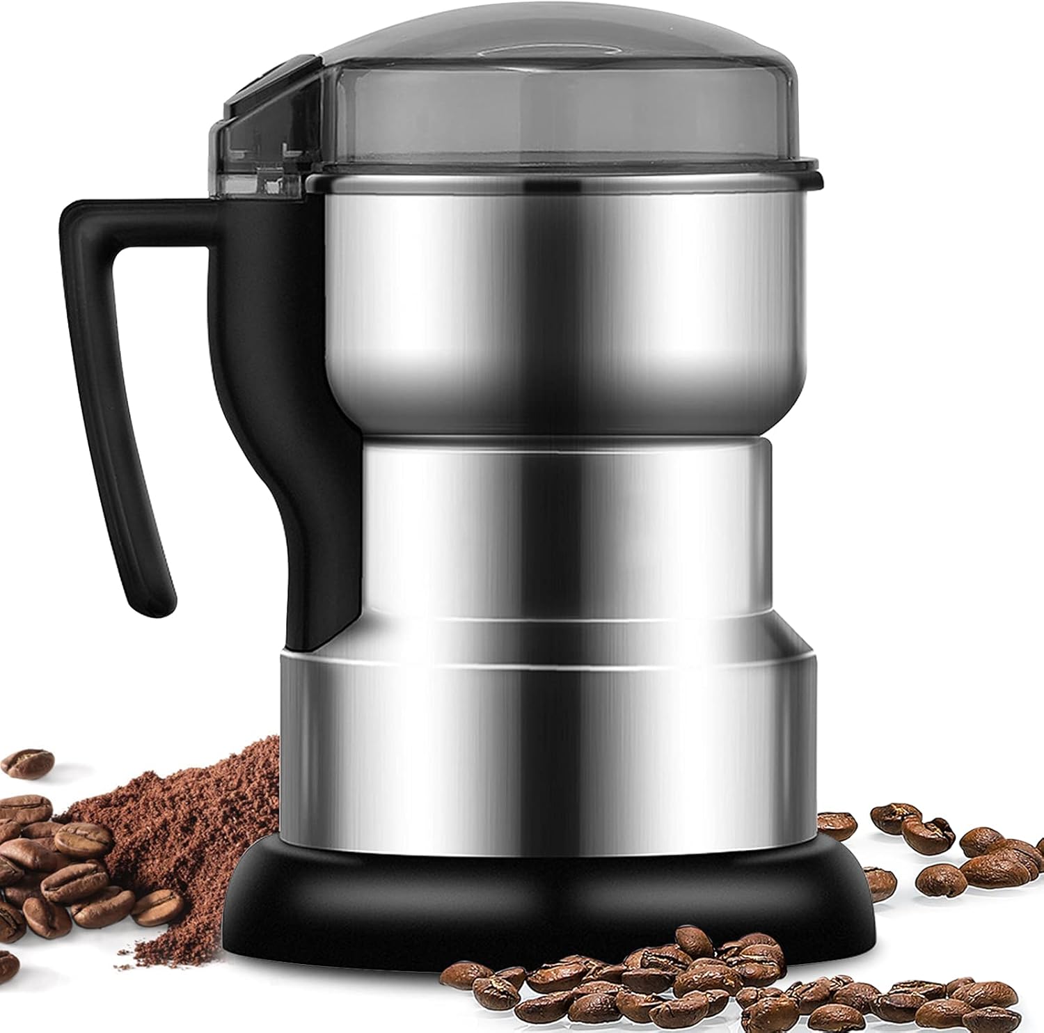 Multifunktionale Getreidemühle, Kaffee- Und Gewürzmühle, Edelstahl, Geeignet Für Trockene Materialien, Getreide, Kräuter Und Kaffee