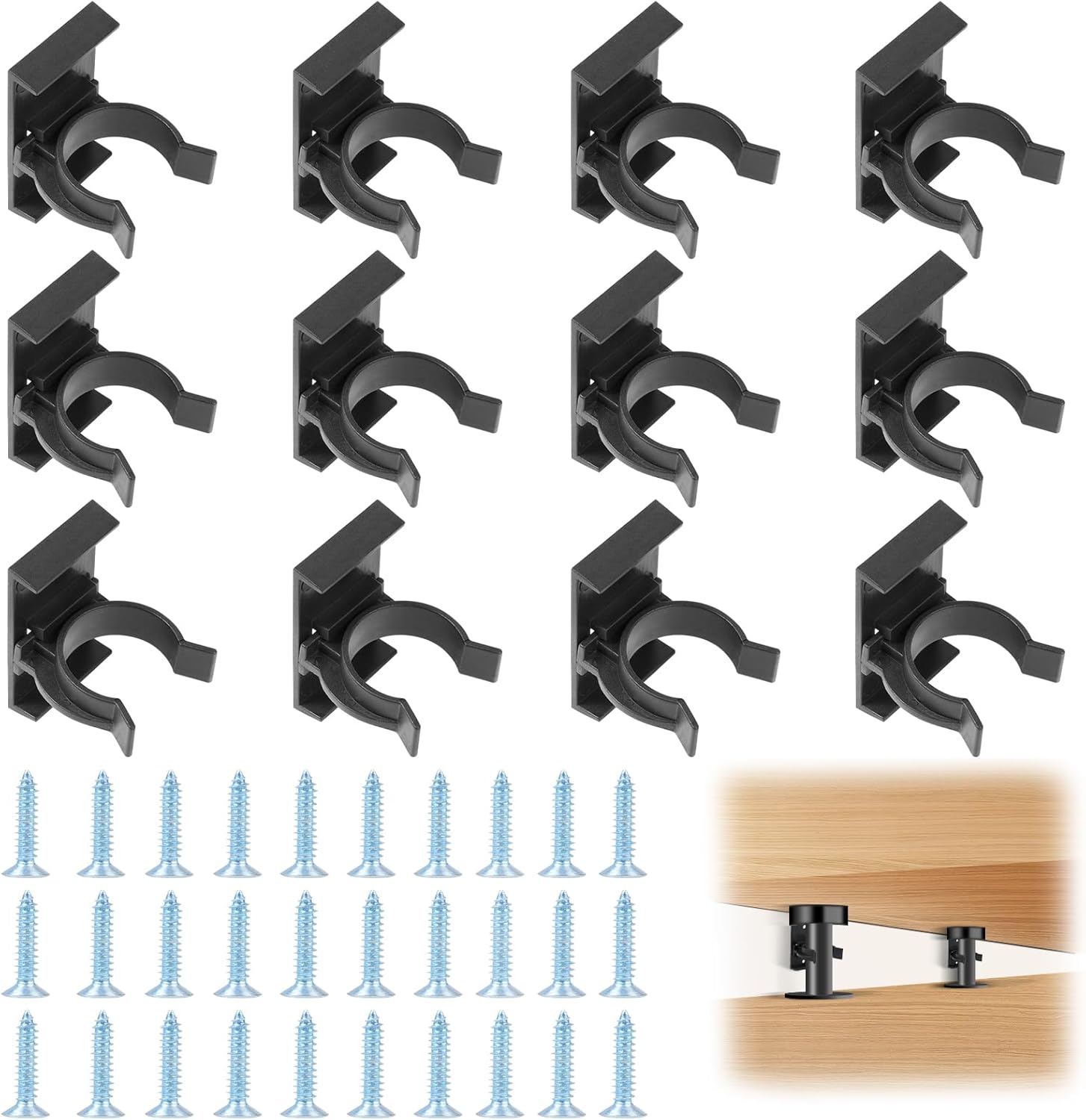 (12 Stück) Sockelleisten-befestigungsclips, Küchensockelleisten-clips, Mit 30 Schrauben, Für Küchenfüße Von 27 Bis 33 Mm