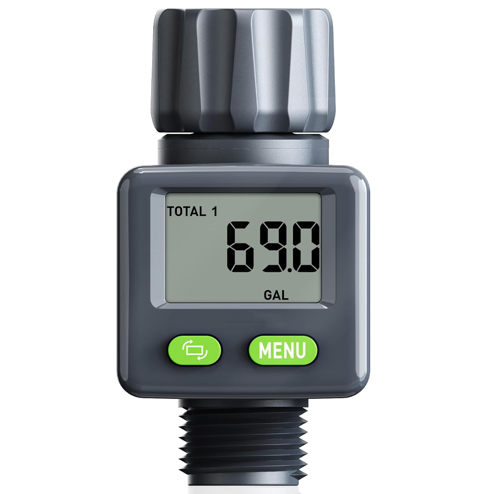 Praktischer Wasserzähler Für Den Garten – 4 Verbrauchssteuerungsmodi, Um 180° Drehbarer Digitaler Durchflussmesser Für Wasserhahn/gerät