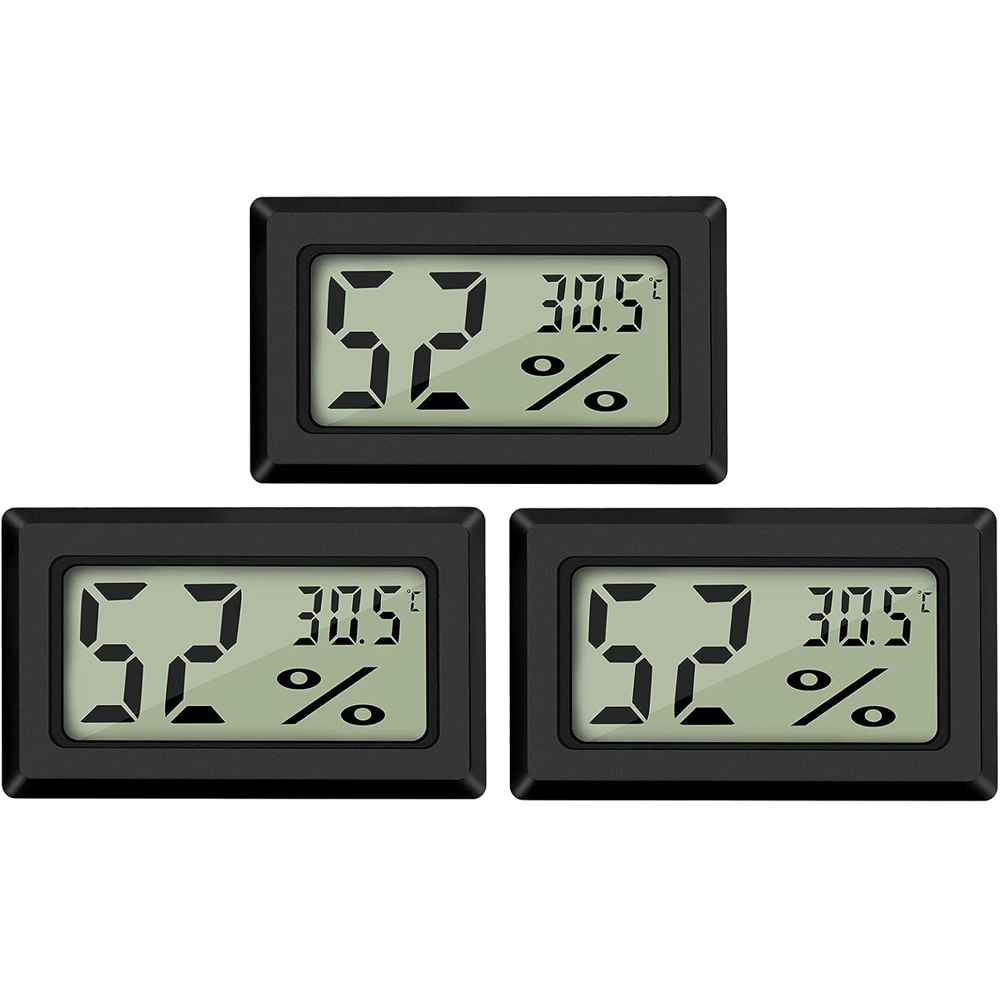 (3 Stück) Mini-digital-lcd-thermometer-hygrometer-thermometer-anzeige Für Büro, Küche, Luftbefeuchter, Inkubatoren, Reptilien