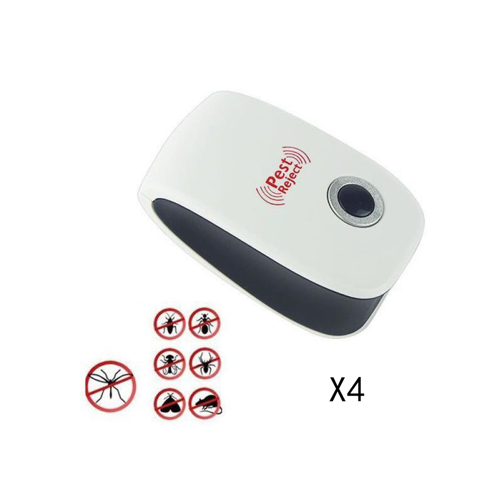 (4 Stück) Ultraschall-nagetier- Und Insektenabwehrgerät Für Mäuse Und Ratten, Elektrischer Ultraschall-mückenabwehrdiffusor Für Ameisen Und Spinnen
