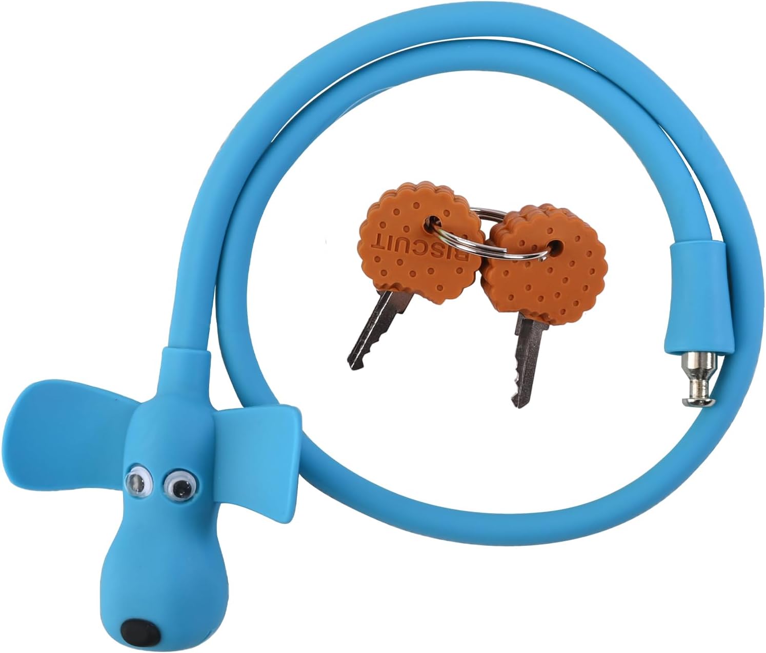 Silikonbeschichtetes Kinderfahrradschloss Mit Cartoon-motiv, Geeignet Für Fahrräder, Türen, Skateboards, Helme Und Mehr
