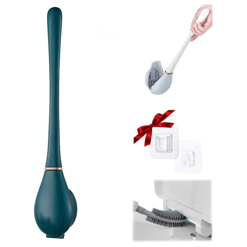 Modernes, Flexibles Silikon-wc-bürstenset Für Den Heimgebrauch, Silikon-wc-bürste Und Halter, Wc-bürstenkopf Für Badezimmer