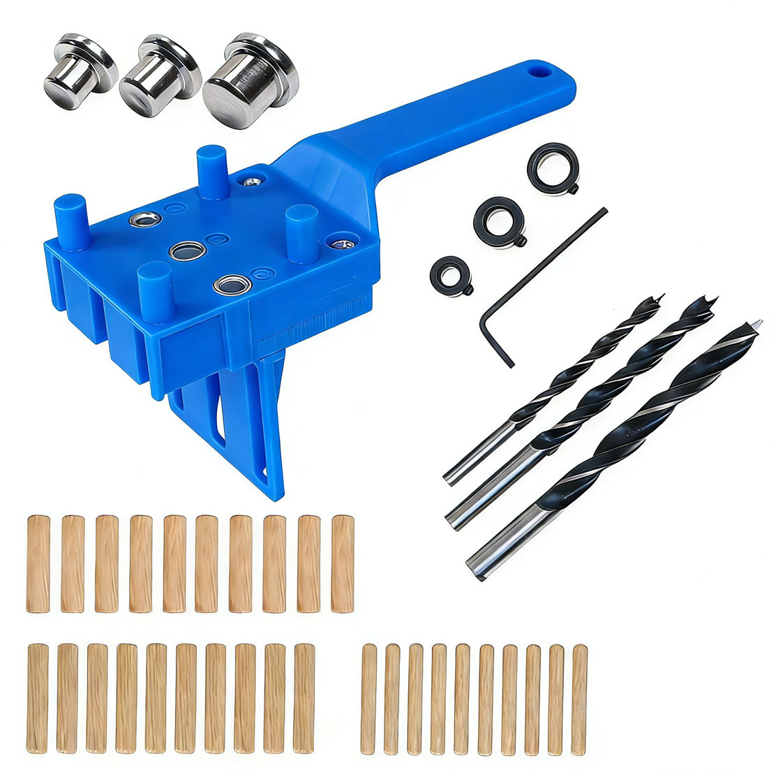 (41 Sets) Dübelbohrlehre, 6/8/10 Mm Handbohrer Für Holz, Bohrschablonen-set, Holzbearbeitungsbohrer