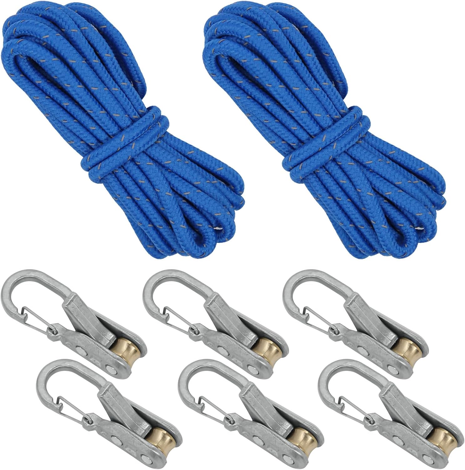 Set Mit 6 Paracord-spannern, Zurrspanner Mit Metall-klemmschnalle Für Camping, Bootfahren Und Zum Verzurren