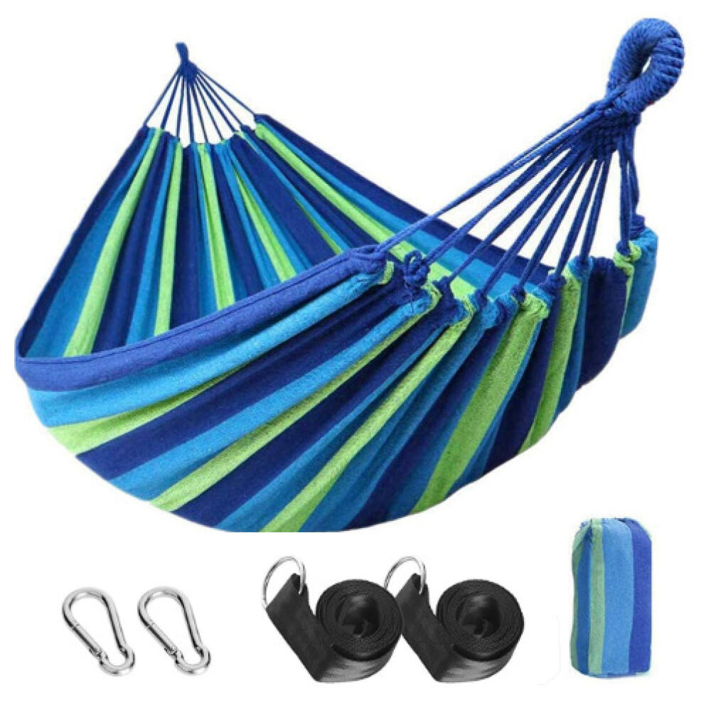 Outdoor-camping-hängematte Für 2 Personen (280 X 150 Cm), 2 Hochwertige Karabiner, 2 Nylongurte, Für Garten, Strand, Balkon