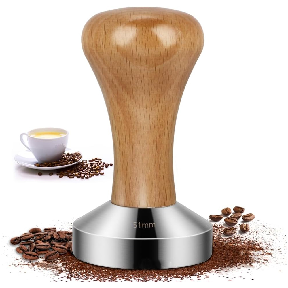 Espresso-tamper, 51 Mm Edelstahl Barista-kaffeepresse Für Kaffeemaschine