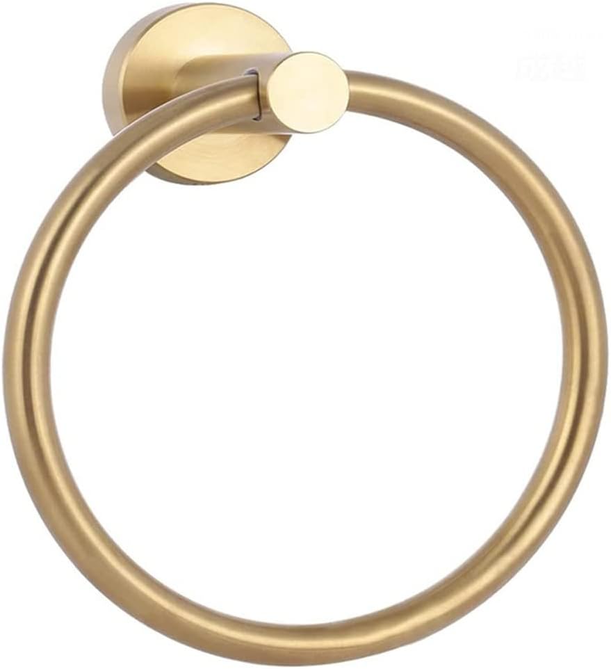 Handtuchring Aus Gebürstetem Edelstahl – Schlichtes Rundes Design Für Moderne Badezimmer, Landhausstil, Küche – Wandorganizer (gold)