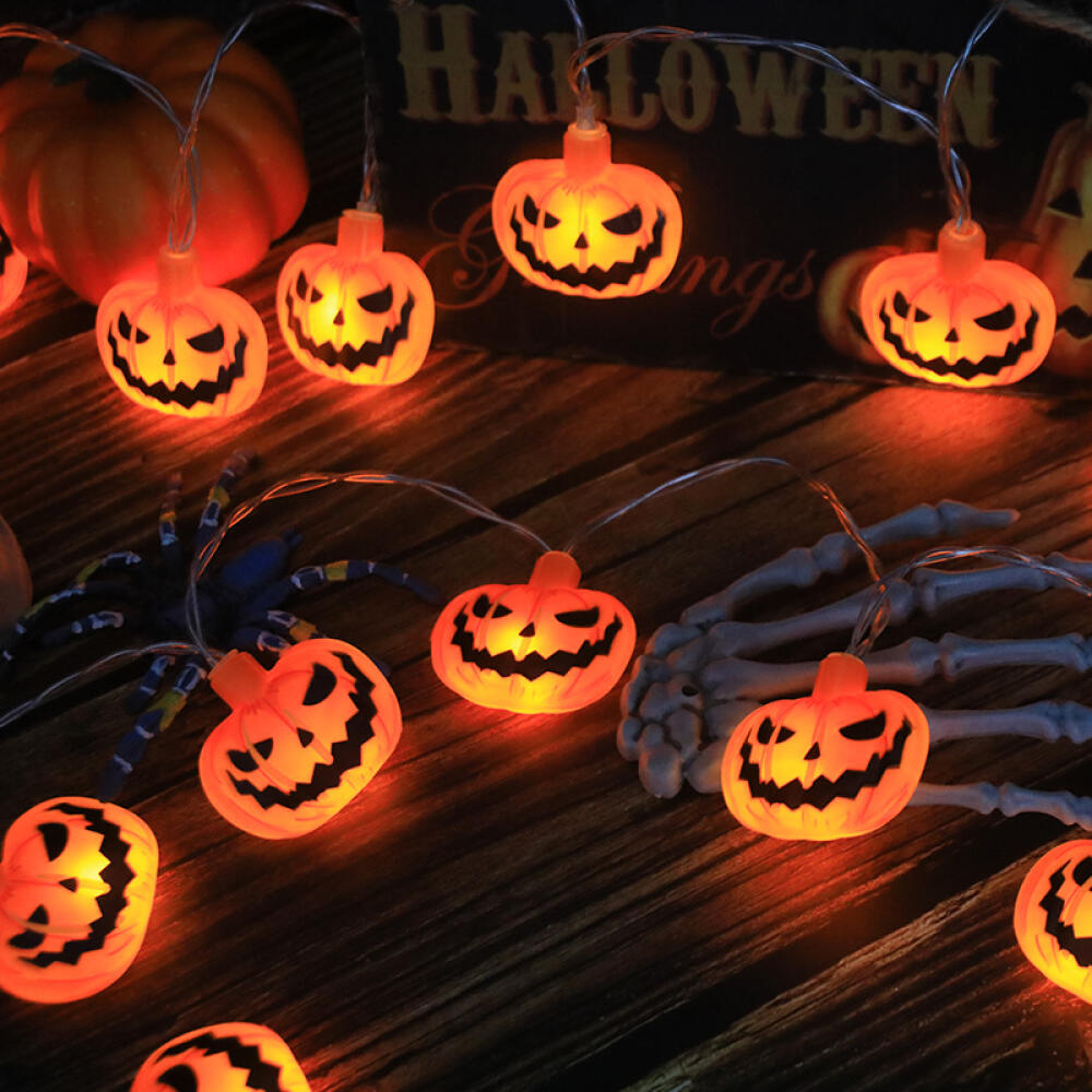 Halloween-lichterkette Für Den Außenbereich, 3 M Lange Lichterkette Mit 20 Leds In Kürbisform, Für Halloween-partys Und Themenabende