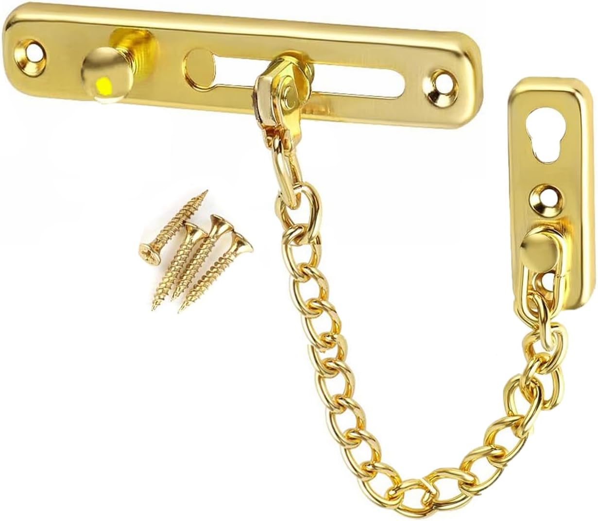 Türbegrenzer Für Schmale Türen, Diebstahlsicherung Mit Federmechanismus, Sicherheitskette, Schieberiegel Für Hotelfenster, Gold