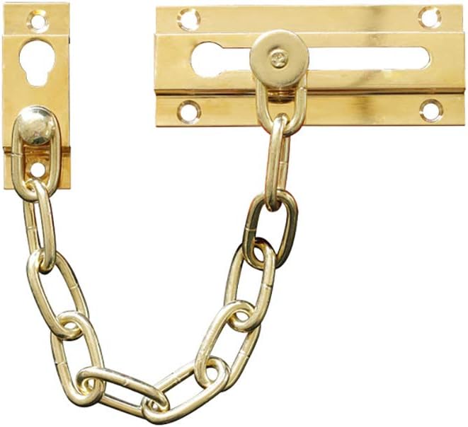 Tür- Und Fensterkette Aus Reinem Messing Mit Diebstahlsicherung – Dank Ihrer Einzigartigen Schmalen Form Für Jede Türart Und -größe Geeignet.