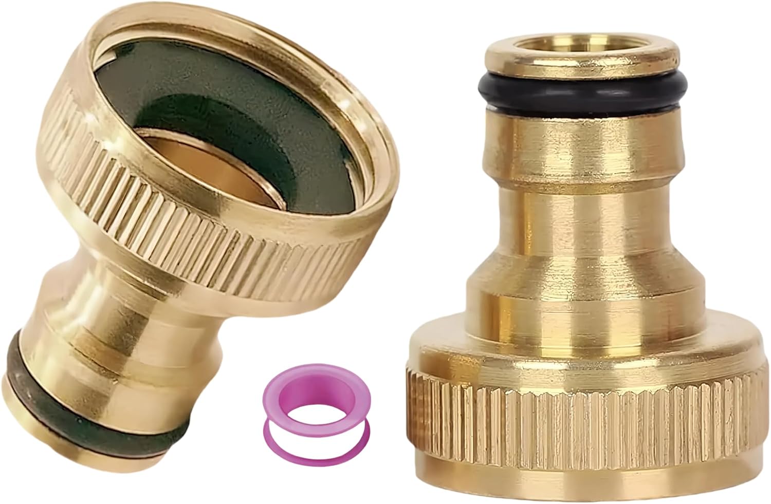 Set Mit 2 Messing-schnellkupplungen Für 3/4"-gartenschläuche (innengewinde)