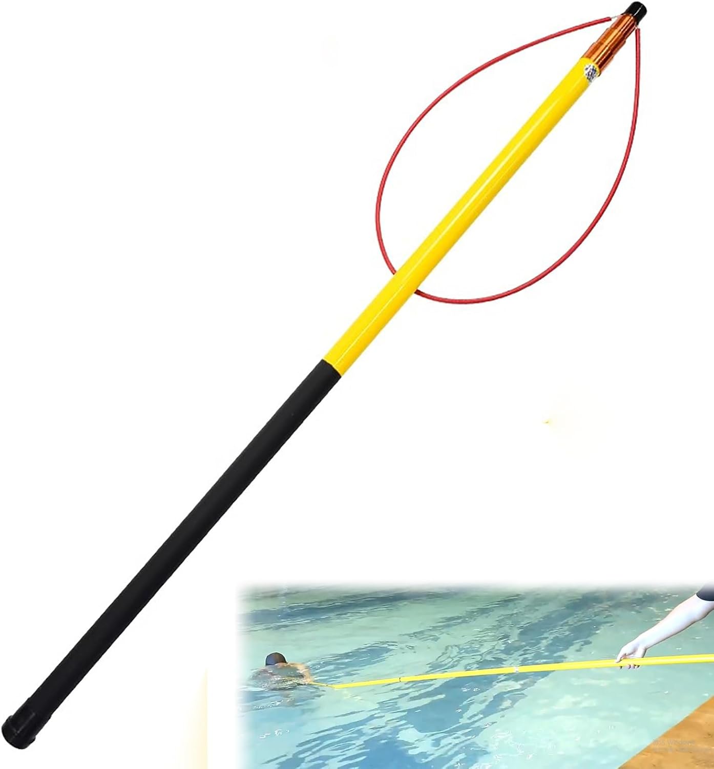Sicherheitshaken Für Schwimmbecken – 4,5 M Lange, Teleskopierbare Schwimmbeckenstange Aus Fiberglas – Verstellbarer Sicherheitshaken Für Schwimmbecken
