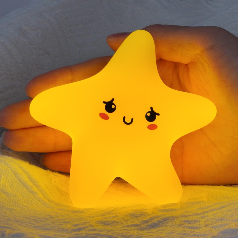 Sternen-nachtlicht Für Kinder, Dimmfunktion Per Berührung, Nachttischlampe Für Kinder, Babyzimmer-dekoration, Wiederaufladbares Magnetisches Wand-nachtlicht