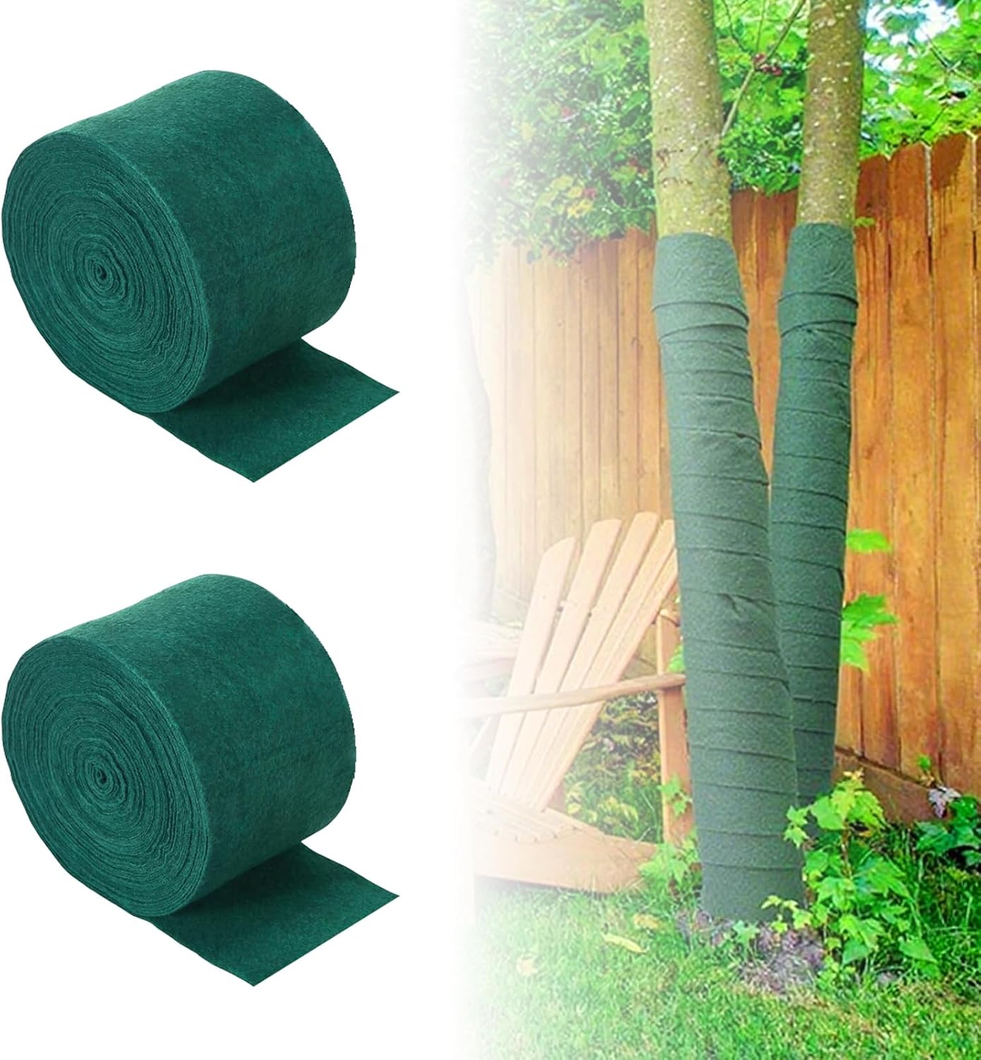 Packung Mit 2 Rollen Winterbaumschutz – 12 Cm X 20 M Für Winterharte Bäume. Winterschutz Zum Erhalt Der Bäume.