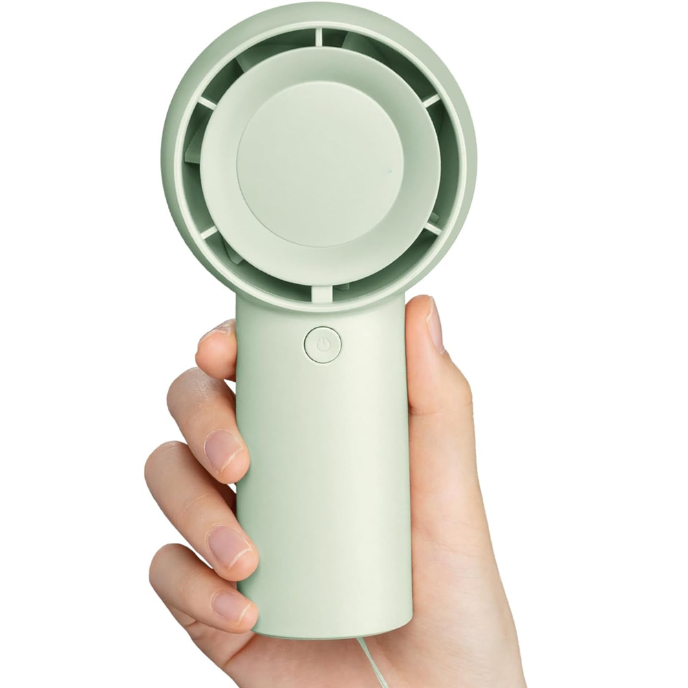 Mini-turboventilator [16 Std. Max.], Tragbar, Per Usb Aufladbar, 4000 Mah, Kleiner Taschenventilator Mit 5 Geschwindigkeitsstufen – Grün