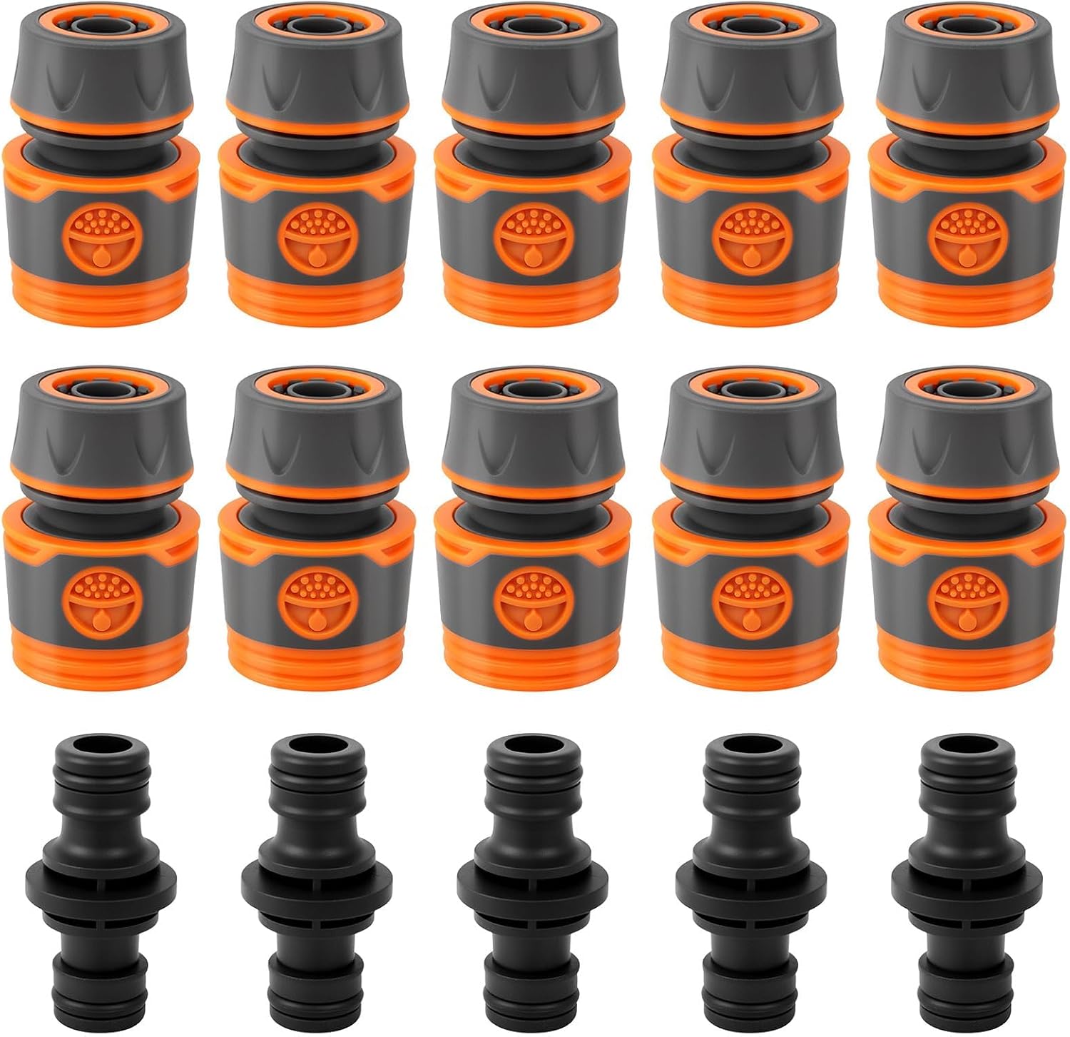 Gartenschlauch-anschlussset, 10-teilig, 1/2-zoll-schnellverlängerungsset Mit 5 Anschlüssen Für Anfang Und Ende