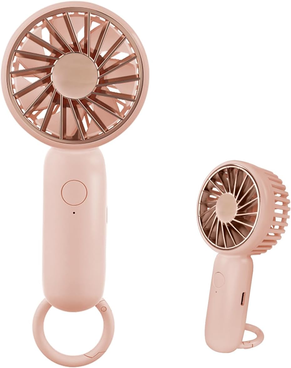 Mini-handheld-ventilator, Leistungsstarker Desktop Geeignet Für Modische Frauen, Männer, Innen - Und Außenbereiche (pink)