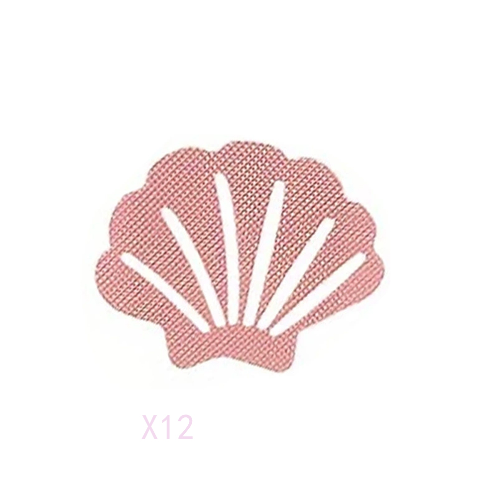 Set Mit 12 Rutschfesten Aufklebern In Form Von Muscheln Für Badewannen, Duschen, Treppen, Leitern Und Boote (rosa)
