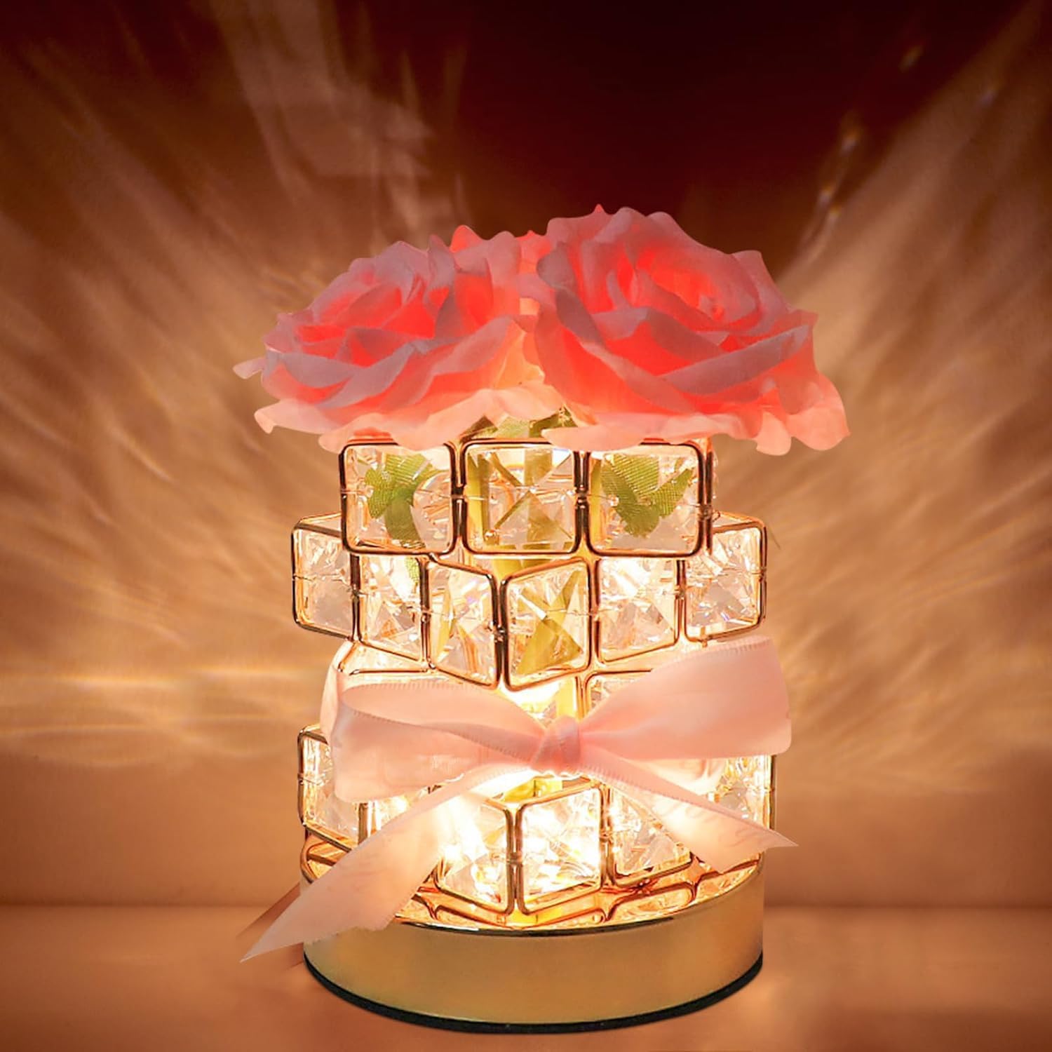 Pinkfarbene Led-tischleuchte, Pinkfarbenes Nachtlicht, Tischleuchte Mit Usb-touch-steuerung, Nachttischlampe Mit 3 Dimmbaren Farben, Dekorative Tischleuchte