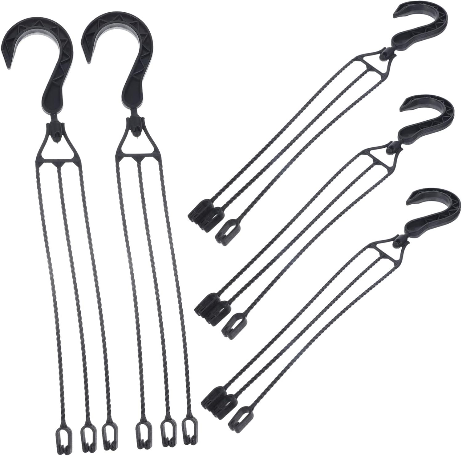 5er-set Kunststoff-wandhaken Zum Aufhängen Von Blumentöpfen, 40 Cm, Schwarz, 360° Drehbar, Für Garten, Balkon, Terrasse, Praktische Halterung