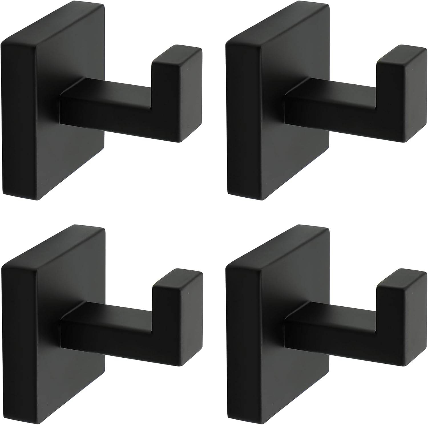 (4 Stück) Wandhaken Zum Einschrauben, Edelstahl Handtuchhalter, Kleiderhaken, Stabile Wandmontage, Modernes Quadratisches Design
