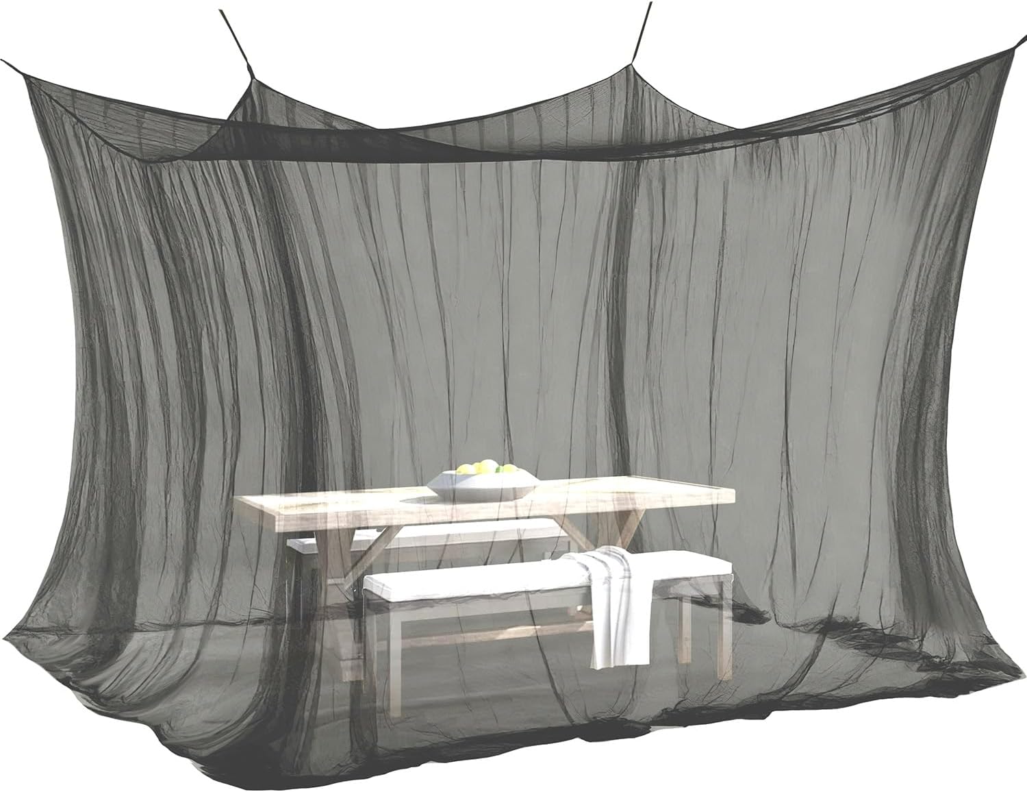 Moskitonetz Für Den Innen- Und Außenbereich, 300 X 300 X 250 Cm, Für Zelt, Wohnwagen (schwarz)