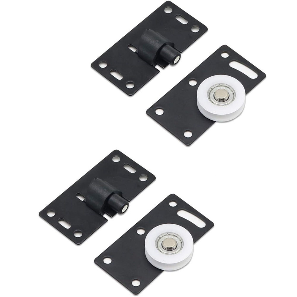 (2 Sets) Schiebetürrollen, Möbelrollen, Geräuscharme Nylon-rollenführungsschienen-sets Für Fenster
