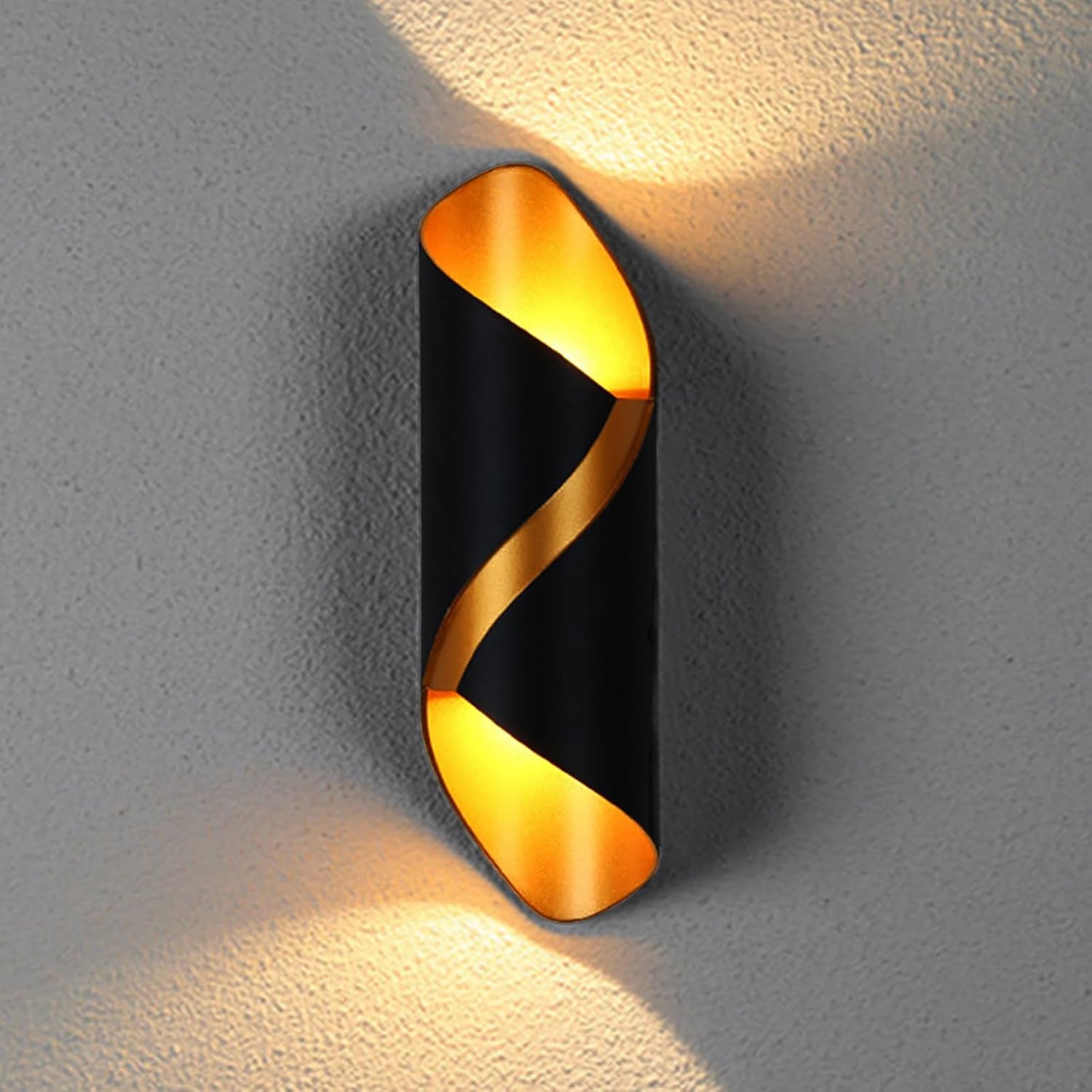 Moderne 10-w-led-spiralwandleuchte Aus Metall, 3000 K Warmweiß, Led-wandfluter Für Den Innen- Und Außenbereich, Geeignet Für Badezimmer Und Treppenhaus