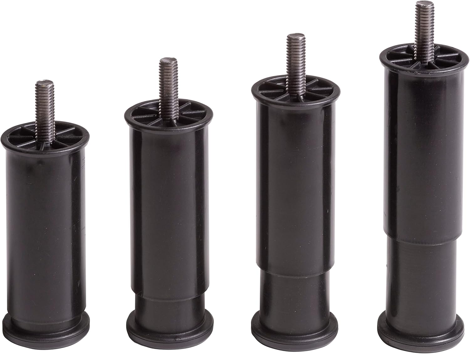Set Mit 4 Verstellbaren Füßen Für Möbel, Küche, Sofa, Schränke, 4 Höhenverstellbare Füße Von 100 Bis 150 Mm - Schwarze Füße