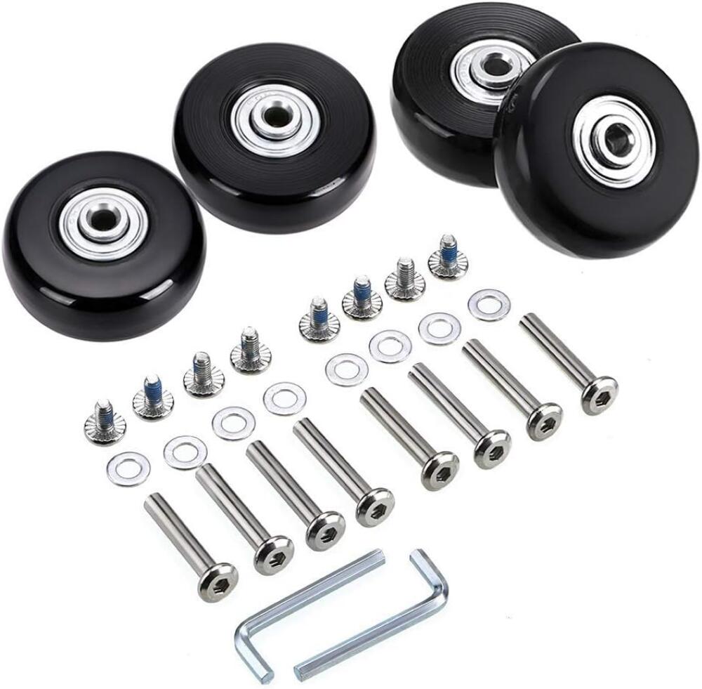 (50 X 18 Mm) 4 Stück Kofferrollen, Universal-kofferrollen, Kofferrollen, Ersatzrollen, Koffer-ersatzrollen, Ersatzlenkrollen