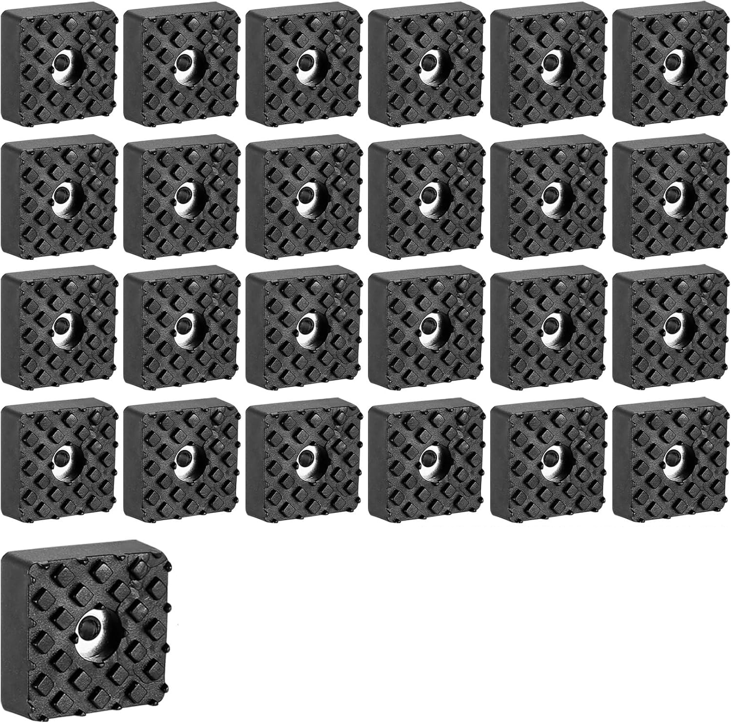 (25 Stück) Möbelfüße, Rutschfeste Quadratische Gummifüße, Gummipads Für Möbel, Elektronik, Anwendungen, Stühle (30 X 30 Mm)
