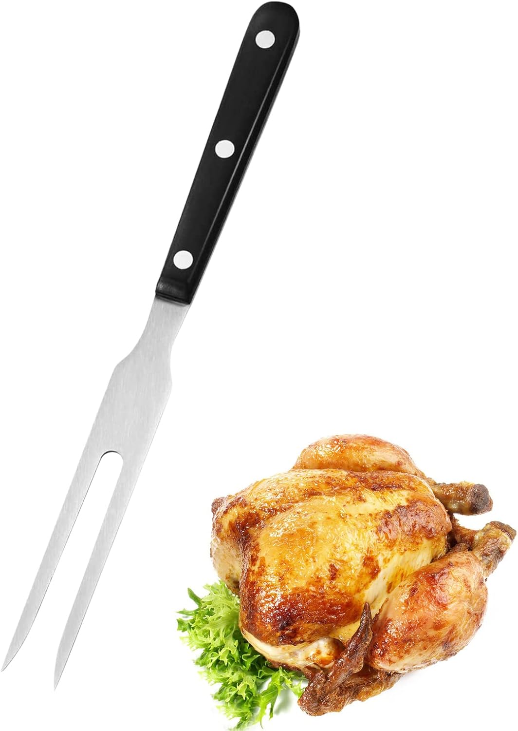 Tranchiergabel, Fleischgabel Aus Edelstahl, Kochgabel Mit Langem Griff, Für Schweinefleisch, Hähnchen, Rindfleisch, Grillgut – 27 Cm