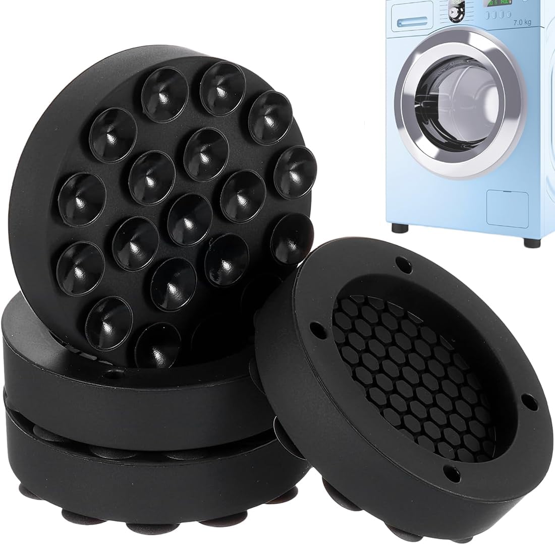 Set Mit 4 Waschmaschinenpads Mit Saugnapfbasis, Antivibrationspads Für Waschmaschinen, Rutschfeste Fußstoßdämpfer