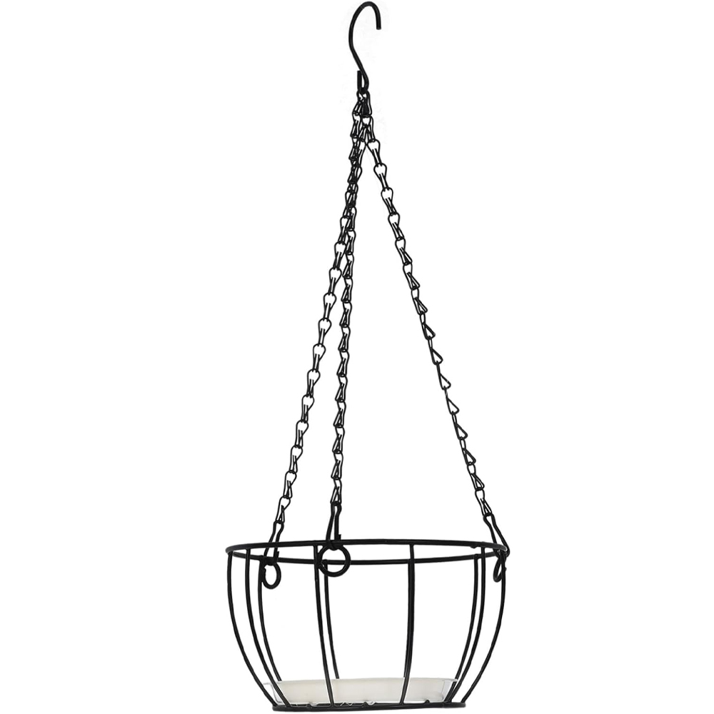 (19 X 11 Cm) Robuster Hängekorb Aus Eisen Für Zimmer- Und Gartenpflanzen, Eleganter Blumentopfhalter Für Balkon Und Garten, Metallaufhänger
