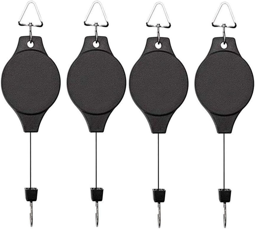 Set Mit 4 Pflanzenhaken, Rollen, Hängeblumenkorb Für Gartenkörbe, Töpfe Und Hängendes Vogelfutterhaus