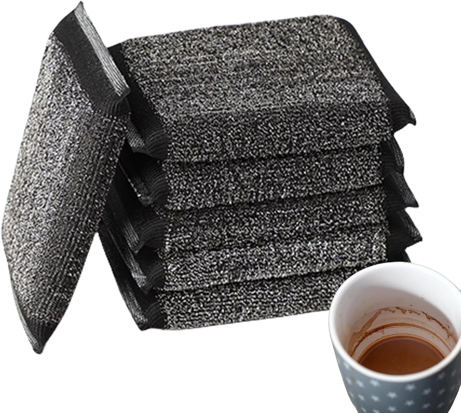 (6 Stück) Edelstahl Wiederverwendbares Metalltuch Waschbare Geschirrtücher Für Die Gründliche Reinigung