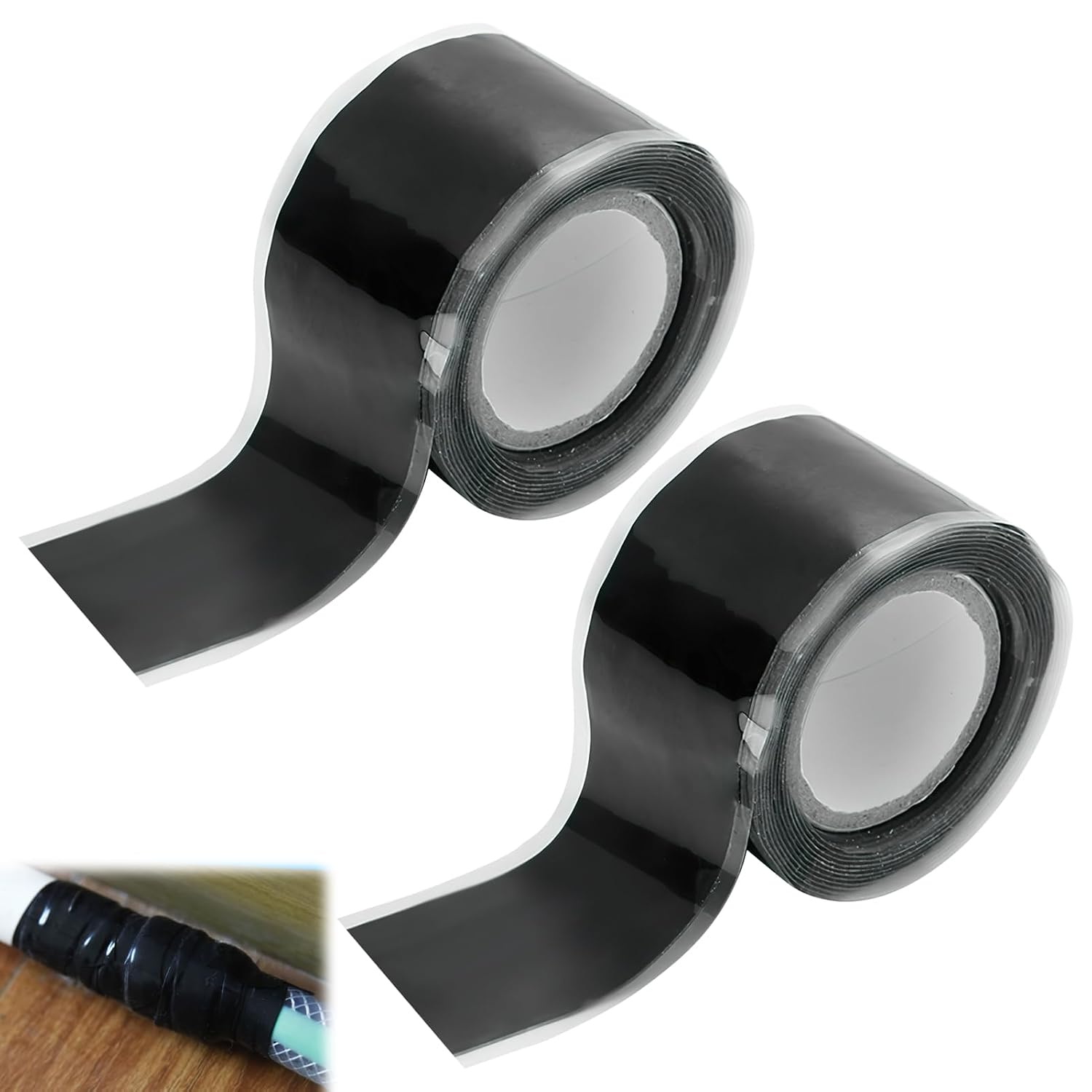 2er-pack Selbstverschweißendes Silikonband, 2,5 Cm X 3 M X 0,05 Cm, Selbstverschweißendes Reparaturklebeband, Rutschfestes Gummi