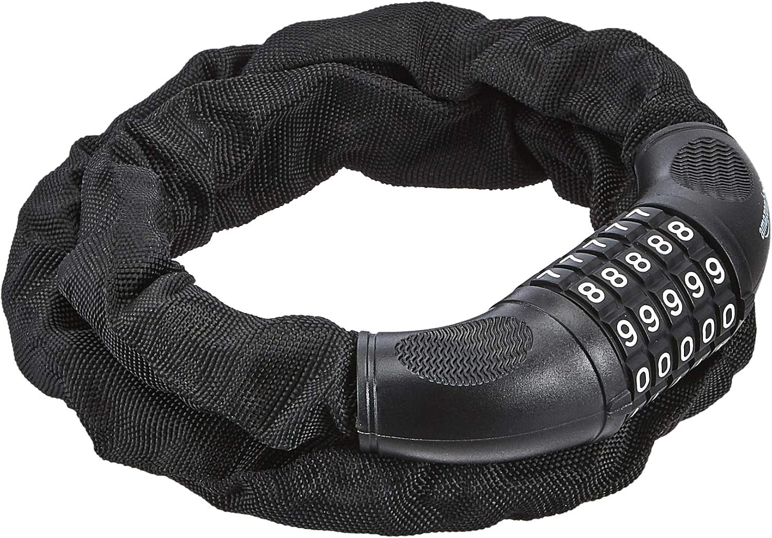 Fahrradschloss Mit Kette Und 5-stelligem Zahlenschloss, 90 Cm, 1 Stück, Schwarz