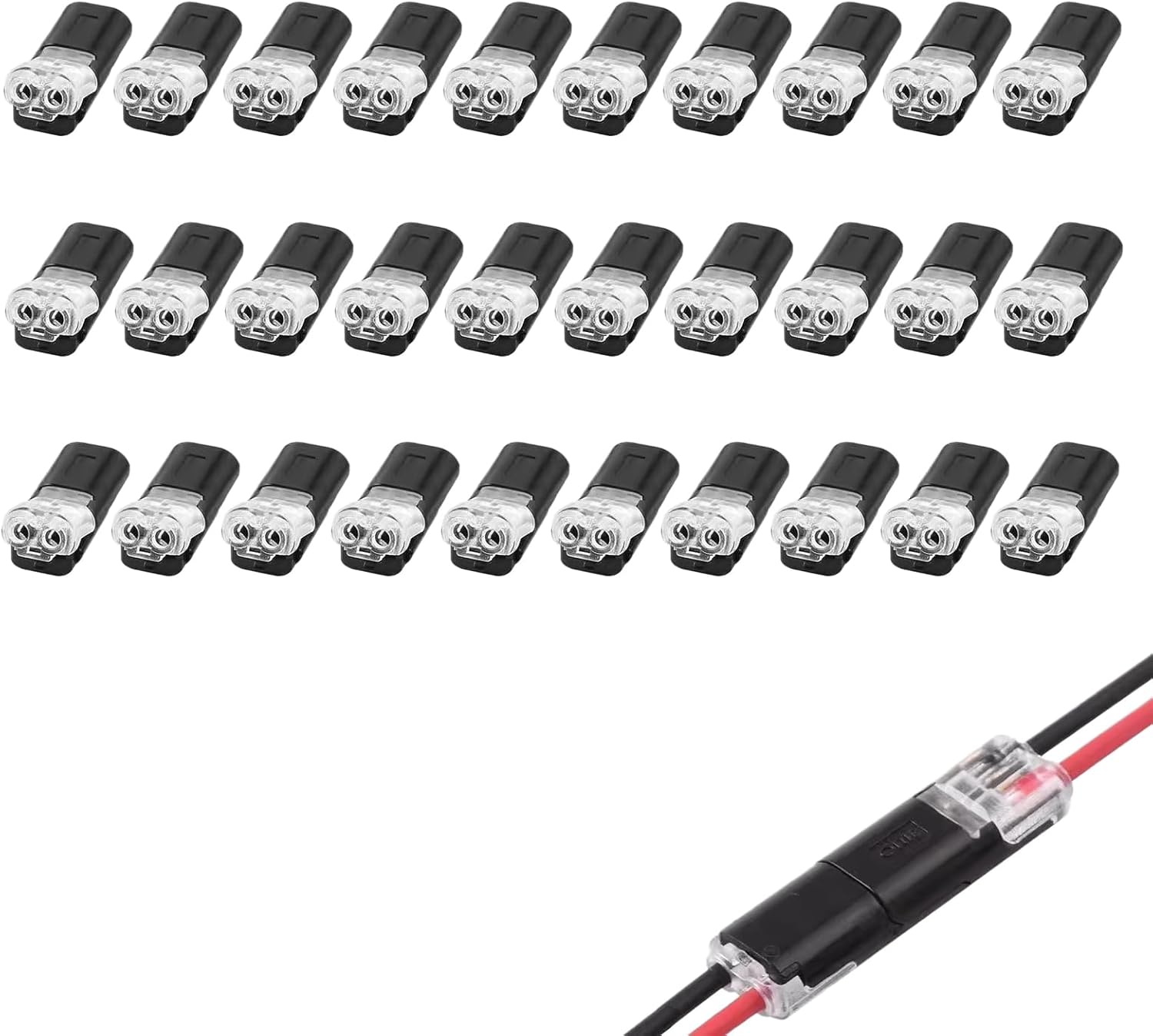 2-adriger Wasserdichter Stecker, 30 Stück, 12-v-stecker, Wasserdichter Elektrischer Stecker, Wasserdichter Stecker