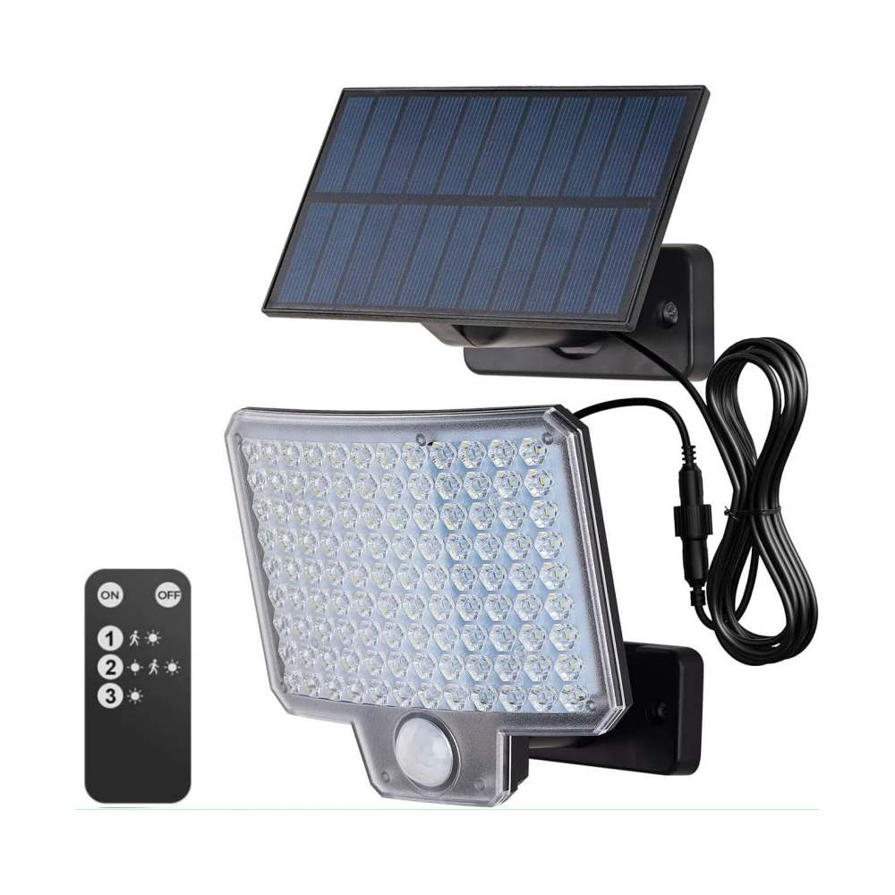 Solarbetriebene Sicherheitsleuchten Für Den Außenbereich Mit Bewegungsmelder, 3 Modi Und Fernbedienung, Wasserdichte Solar-gartenleuchten