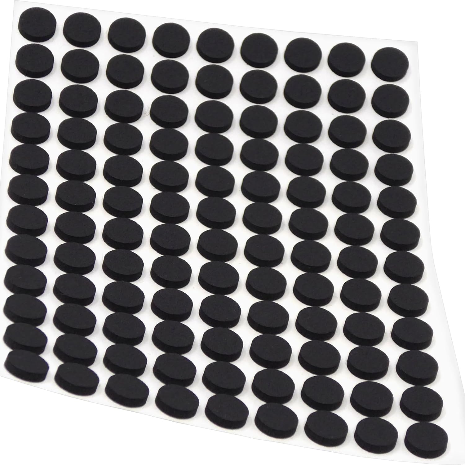(108 Stück) Selbstklebende Antirutschmatte – Eva-schaum / 15 Mm Durchmesser / Schwarz / Rund / 3 Mm Dick