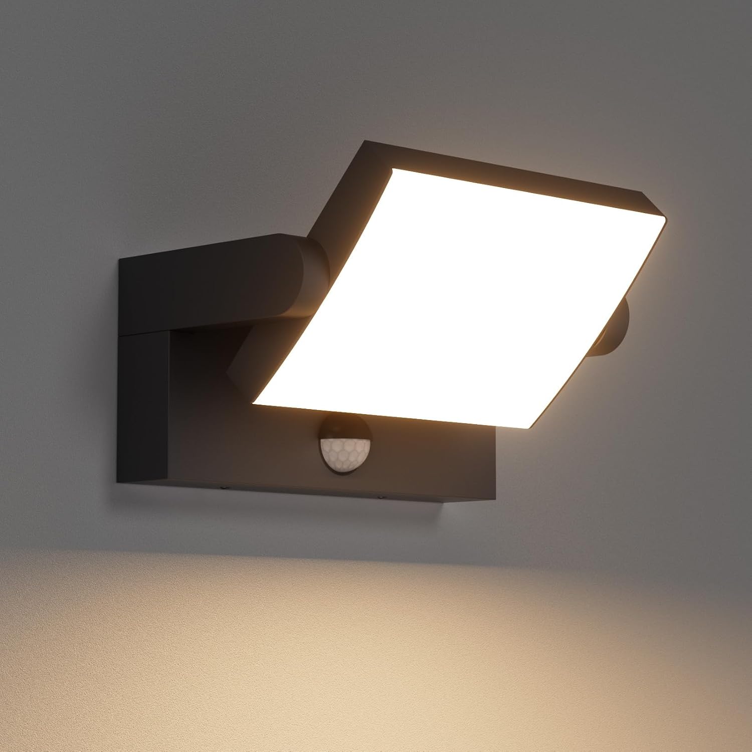 (18 W) Außenwandleuchte Mit Bewegungsmelder, Ip54 Außen-/innenwandleuchte Mit Drehbarem Led-panel, Wandleuchte Für Den Eingangsbereich