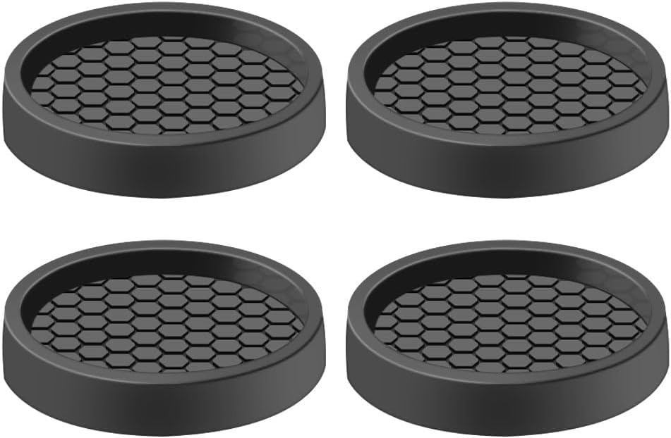 (4 Stück) Möbelgleiter, 5 Cm Rutschfeste Gummigleiter, Möbelrollen Für Bett, Kleiderschrank, Sofa, Stuhl, Tisch (schwarz, Rund)