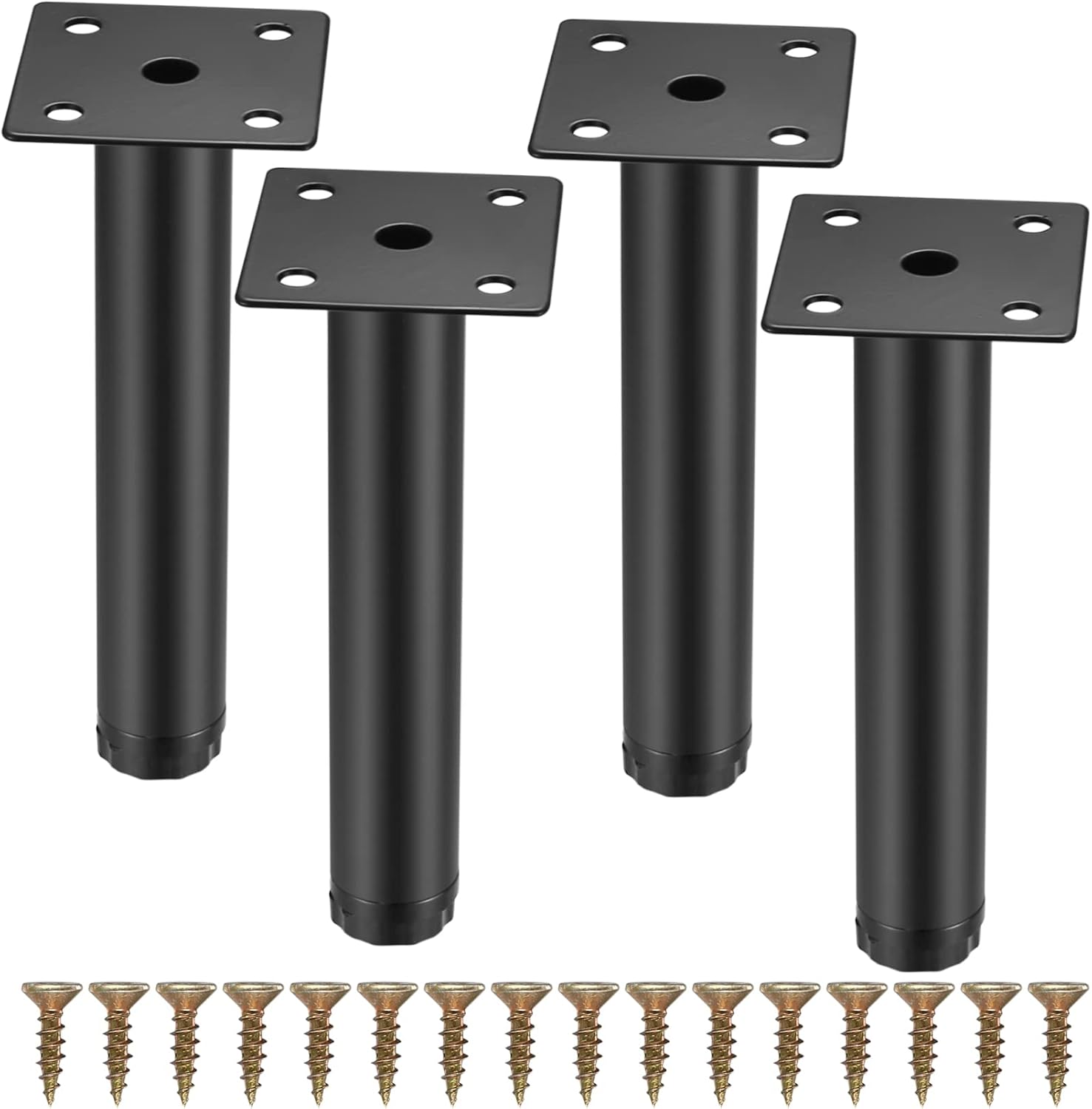 (4 Stück) Möbelbeine, 15 Cm Verstellbare Möbelfüße, Metallfüße Für Möbel/tische/stühle/schreibtische/küchenmöbel/sofas