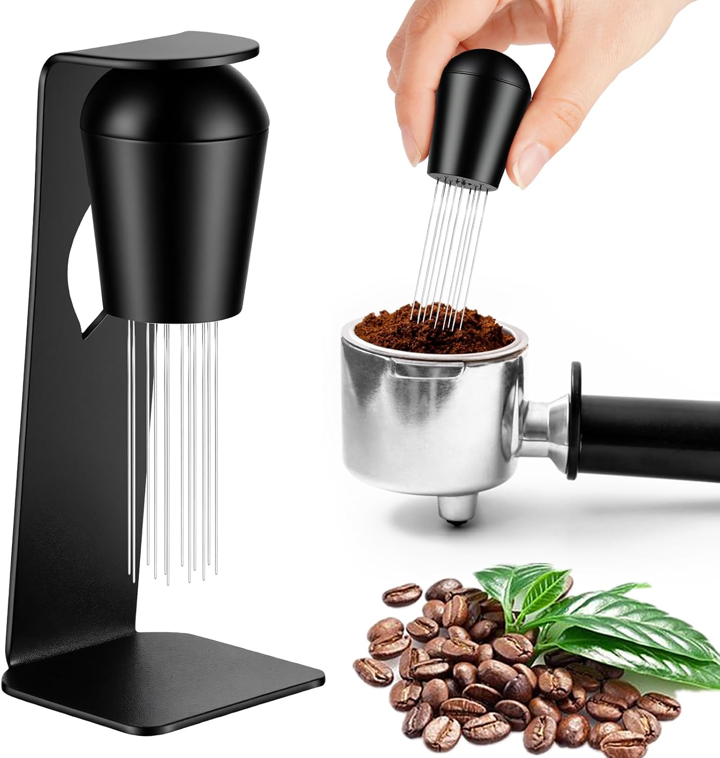 Espresso-portionierwerkzeug, 12-nadel-espressorührer, Espresso-mixer Mit Magnetständer