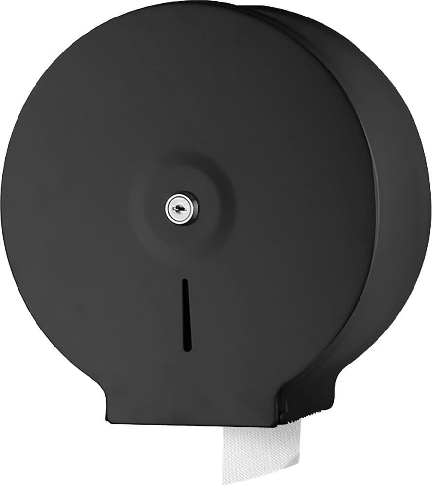 Abschließbarer Toilettenpapierhalter Aus Edelstahl – Professioneller Toilettenpapierhalter – Durchmesser 255 Mm, Schwarz
