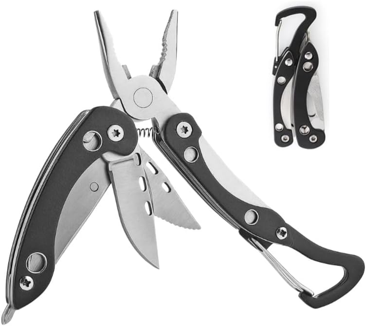 9-in-1-multitool, Geschenkidee Für Männer, Klappmesser, Klappwerkzeug, Multifunktionszange Mit Schere, Messer, Säge, Flaschenöffner